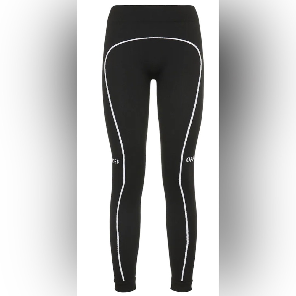 Off-White c/o Virgil Abloh
Women's Black Logo Stretch-jersey leggings